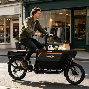 Max Load 120kg 500W 48V 15Ah Dual Battery Lithium Battery Cargo Bike Electric Shopping 16 Inch Tire Adult Cargo E-bike