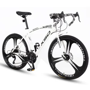 Men Racing Bicycle 700C Aluminium Alloy Frameset Hydraulic Disc Brake Road Bike for Adults