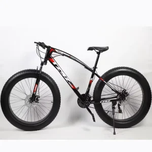 Men’s 26″ 4.0 Fat Tire Bicycle with 21 Speed Suspension and Disc Brake Steel Fork Mountain Fat Bike