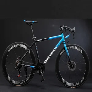 Men’s 44cm Road Bike with Carbon 3K Frame Aluminum & Steel Fork Disc Brake 21 Speed Gears Ordinary Pedal