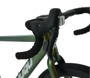 Men’s 700C Road Bicycle 47 50cm Aluminum Alloy Frame 16 Speed & Disc Brakes for Swiss Green Paint Ordinary Pedal