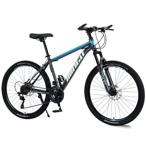 Men’s Women’s 26-Inch Mountain Bike Disc Brake Shock-Absorbing 18 Speed Comfortable Variable-Speed Bicycle