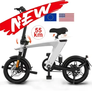 Mini 250W Foldable Electric Bicycle 14 Inch Aluminum Alloy Frame 36V Lithium Battery 3 Speed Disc Electronic Digital E Bike