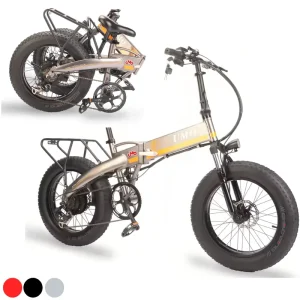 Mini Foldable Storage E-Bike 6-Speed Aluminum Frame 20-Inch Pneumatic Tires 36V 10.4Ah Lithium Battery Hydraulic Disc Brakes