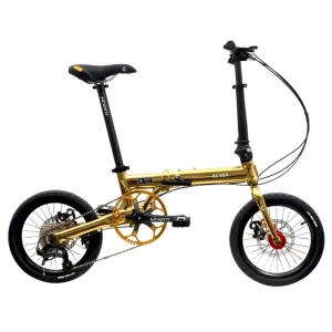 Mini Folding Bike Aluminum Alloy Portable 16inch 8speed Dual Disc Brakes Ultra Portable City Road Bike Bicycles