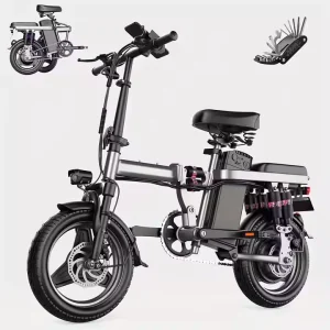 Mini Size Folding Electric Bicycle 400W 48V 14 Inch 45km/h Fast Speed Electric City Bike Foldable Electric Bike
