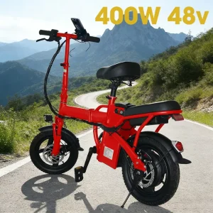 Mini Size Folding Electric Bicycle 400W 48V 14 Inch Electric City Bike Foldable Electric Bike Customizable Colors