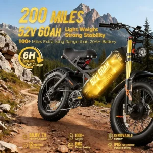 Modern Stylish Fat Tire Electric Bike Full Suspension Integrated Moped Style Ebike for Adults City Commuting Power Bike