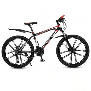 Mountain Bike 24/26 Inch High Carbon Steel Frame Dual Disc Brakes Off-road Bicycles for Adult Men and Women