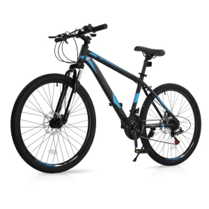 Mountain Bike 26 Inch Men Women Mountain Bike 21 Speed Adult Bikes Suspension Fork and High Carbon Steel Frame