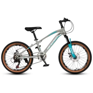 Mountain Bike for Students Teenagers 8 14 Years Old 20 22 Inch 7 Speed Full Shockproof Frame Double Disc Brakes