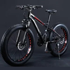 Mountain Fat Tire Bike 26 Wheel Bike 21 Speeds High Carbon Steel Mountain Bike