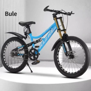 New 20 Inch Steel Fork Kids Mountain Bike 10 Year Old Children Full Suspension Disc Brakes Single Speed Child Bicycle