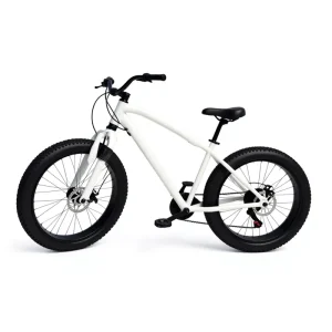 New 26″ 21 Speed Double Disc Brake 4.0 Speed 21 Speed 4.0 Fat Tire Cruiser Bike Steel Fork for Snowmobile Mountain Riding