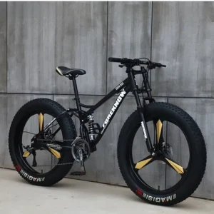 New 26 inch Steel Frame Men’s Mountain Bike 21 Speed Disc Brake Full Suspension Adult