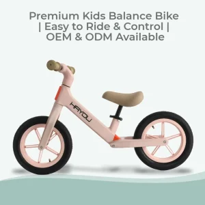 New Arrival 12 Inch Nylon Kids Balance Bike With Leather Cover Saddle High Quality For Outdoor Use