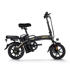 New Electric Bicycle Foldable EBike 48V 350W Lithium Battery Steel Frame 14 Inch Folding Mini Bike 50 60km Range