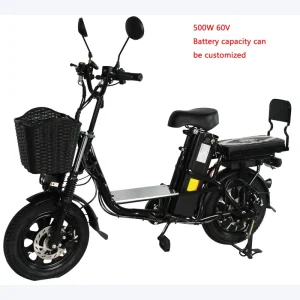 New High Speed Electric Bike 48V 60V 72V 250W 500W Cargo Ebike for Food Delivery Takeaway Steel Frame Electric Bicycle