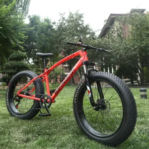 New Launch SDC-012 26 Inch Aluminum Fat Bike 9-Speed Snow Mountain Bike Hydraulic Disc Brakes 4.9″ Tire Aluminum Alloy