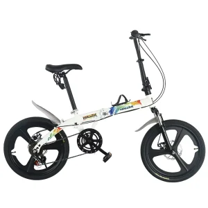 New Portable Foldable Steel Bicycle 20inch 16inch No Installation Lightweight Variable-Speed Folding Bike
