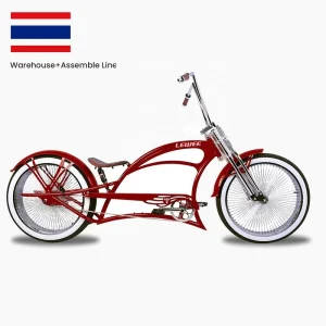 New Style High Quality 26 Inch Beach Cruiser Bicycle Steel Frame Stretch Chopper Cruiser Bike