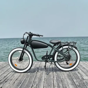 OEM City Vintage Electric Hybrid Bike 500W 48V Motor Lithium Battery Bright Front Light Fat Tyre Ebike