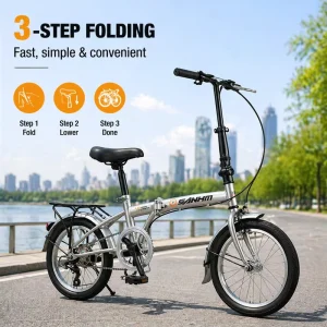 OEM Folding Lightweight Steel 16 Inch Single Speed Adult Kids Bicycle