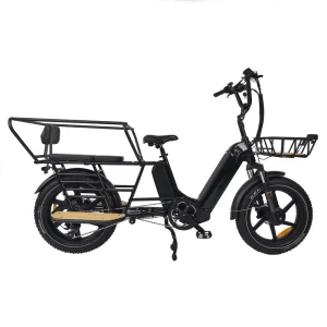 OEM Long Tail Cargo Electric Bicycle 250W Dual Motor Lithium Battery Hydraulic Disc Brake 7 Speed E Bike