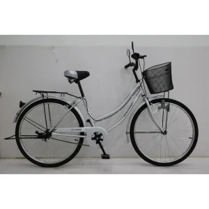 OEM ODM 24 Inch Women City Bike Princess Pink Grey Steel Frame Comfortable Saddle Commuter Bike