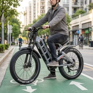 OEM ODM 26-Inch Men’s Electric Mountain Bike 250W Fat Tire 48V Rear Hub Motor Dual Suspension Sport Disc Brake System