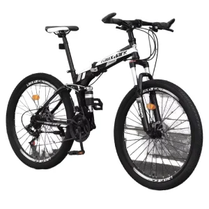 OEM Steel Frame Suspension Folding Mountain Bike Light Weight 21/24/27 Speed Foldable 26 Inch Moutain Bike