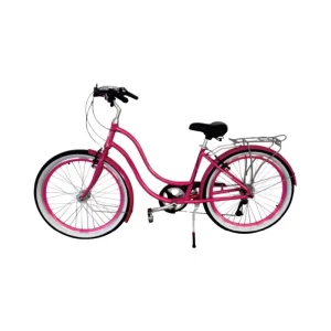 OEM Women’s Electric Cruiser Bike with Alloy Frame and Li ion Battery for Daily Use Beach Riding