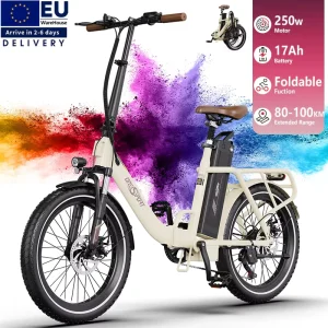 OT16 Foldable Ebike 48V 17Ah 250W Adult Hub Motor Fat Tire City Bike