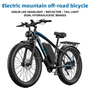 Off Road Electric Mountain Bike 65KMH Speed Brushless Integrated Battery Lightweight Aluminum Alloy Frame