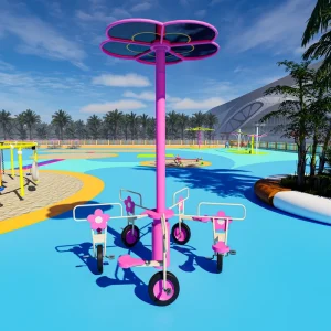 Outdoor Steel Rotating Bicycle Amusement Ride 100-500kg Capacity For Theme Parks Children Playgrounds Scenic Spots Commercial