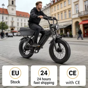Poland Netherlands Stock 250W Lithium Battery 15AH Folding Electric Mountain Bike Steel Frame 48V All Terrain Road Commute