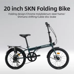 Portable 20 Inch Adult Folding Bike Commuter 7 Speed Disc Brakes for Students Men & Women