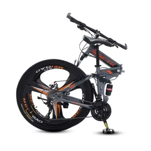 Portable Cycling Bicycles Student Folding Bicycles Steel Variable-Speed Mountain Bikes for Outdoor Sports