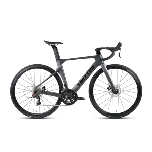 Professional 24-Speed 12-Speed Carbon Fibre Road Bike with R10 Disc Brake 700c Black No Suspension