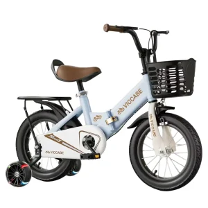 Purple 12-20 Inch Kids Bike for 3-12 Year Old Children Folding Aluminum Alloy Fork Single Speed Plastic Basket Ordinary Pedal