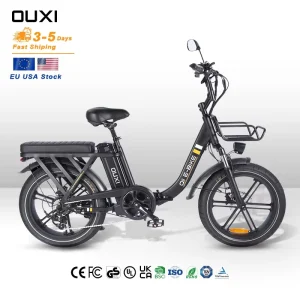 Q11 Folding Electric Bike V8 Fatbike 250W E Fat Bike 20 Inch Tire E Bikes for Adults
