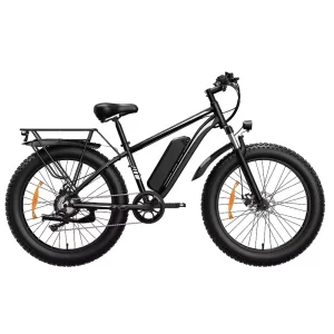 QJ26 Cargo Electric Bicycle, Powerful Fat-Tire Electric Bicycle, Off-Road Conversion Hybrid Electric City Mountain Bike