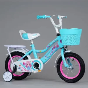 QUQI 12-inch 16-inch 20-inch Princess Bicycle Training Wheels Kids’ Bike with Comfortable Seat