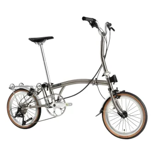 R9 16inch Tri folding Bike 9speed Steel Frame Light Weight M bar 9S Mini Foldable Bicycle Folding Bike