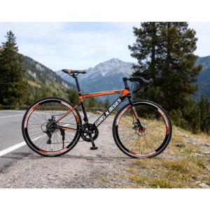 Racing Alu Alloy Road Bike Green Red Orange Color Complete Road Bike