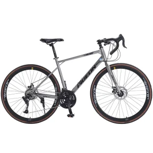 Ready Stock Carbon Steel Large Frame 24-Speed Dual Disc Brakes 700C Men’s Drop Bar Internal Routing City Bike Bike