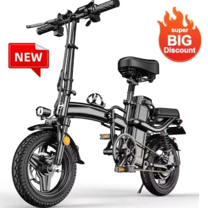Ready to Ship Folding Electric Bicycle Hiten Steel Frame Electronic Display Ebike