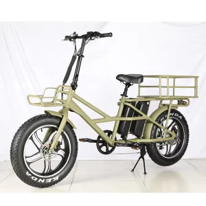 Ready to Ship New 2 Wheel Cargo Fat E Bike 500w Cargo E Bike With Delivery Basket Dual Battery Electric Bicycle
