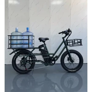 Rear Motor Iron Frame Cargo Electric Bike With Big Cargo Box Large Load Cargo Ebike