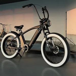 Retro 26″ Fat Tire Chopper Electric City Bicycle 1500w 48V Dirt E-bike Cruiser Beach Snow Electric Bike